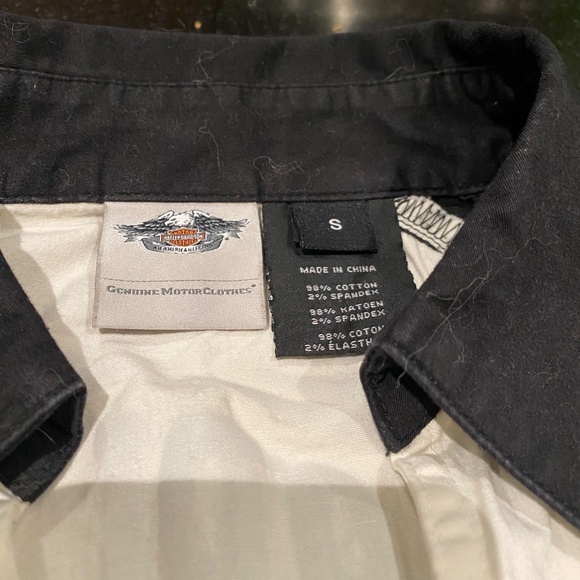 Harley Davidson HD Motorcycle shirt. Women sz S. Front Zip Cleavage. Stretchy. - Picture 6 of 10